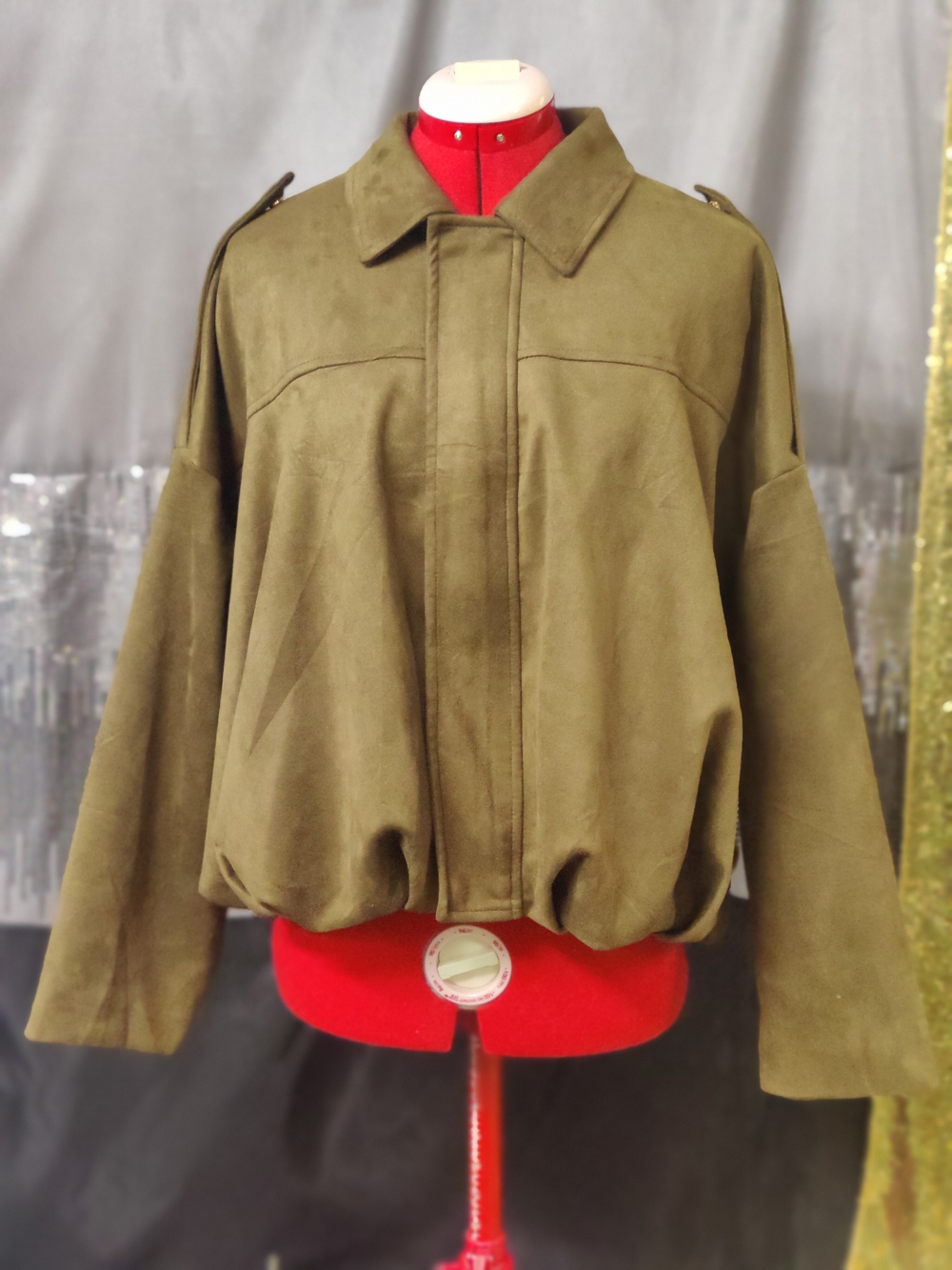 Olive Green Women's Bomber Jacket